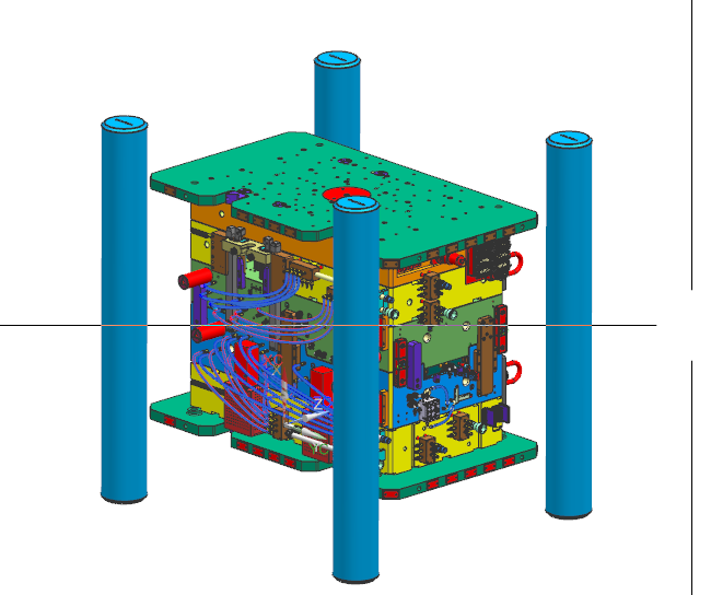 高尔夫仪表台内饰骨架塑胶模具