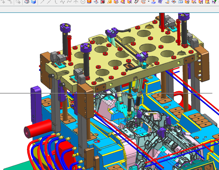 高尔夫仪表台内饰骨架塑胶模具