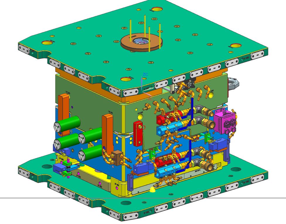 大众汽车前部反射镜固定件塑胶模具