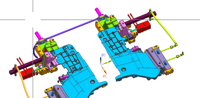 大众汽车机舱管路盖板塑胶模具