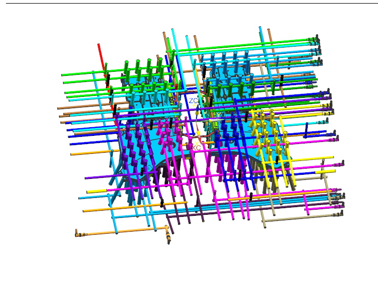 大众汽车机舱管路盖板塑胶模具