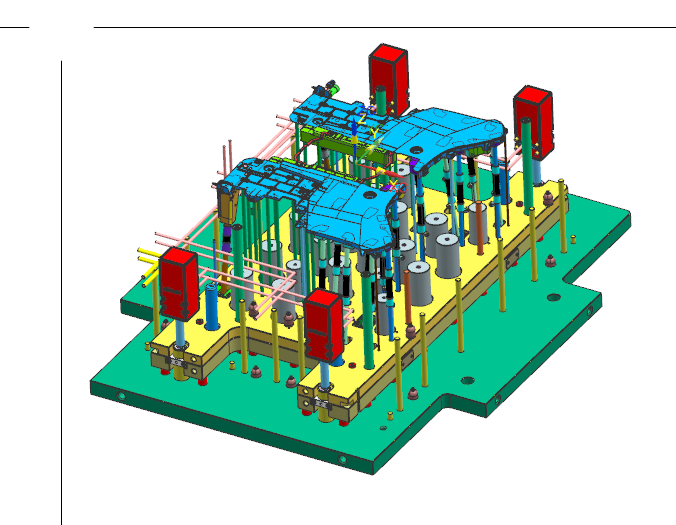 大众汽车机舱管路盖板塑胶模具