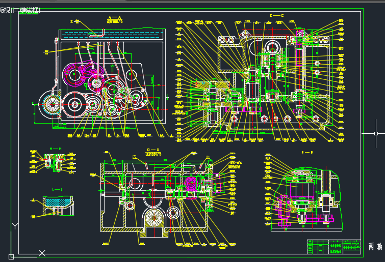 3120滚齿机装配图（整套）