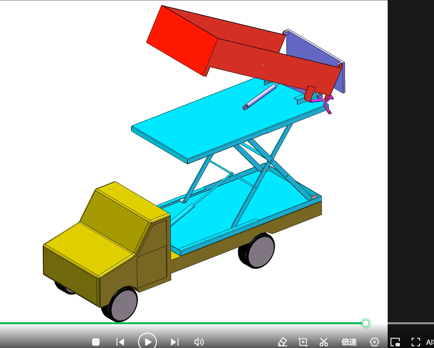 高位自卸汽车机构设计（含仿真视频）