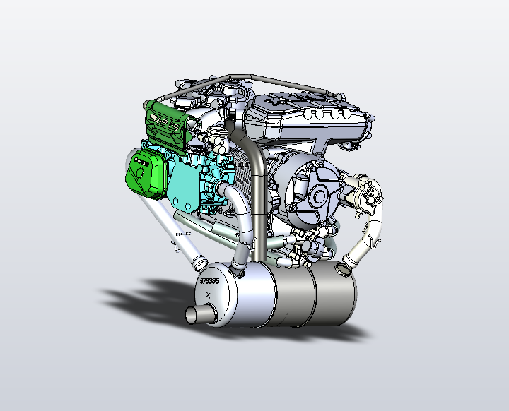 大型柴油发动机模型