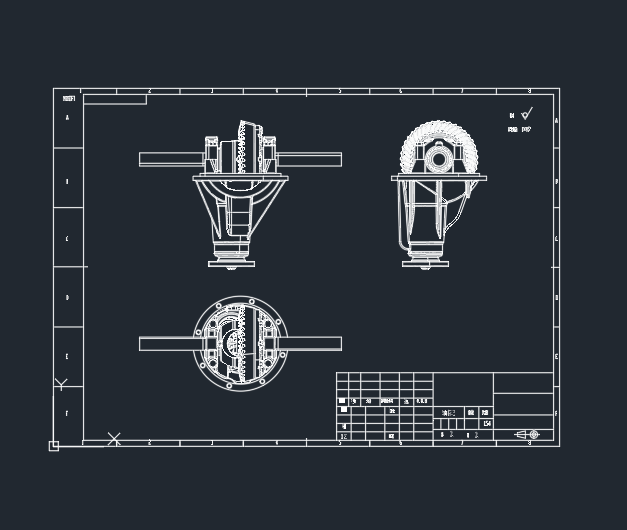 锥齿轮式差速器sw,cad