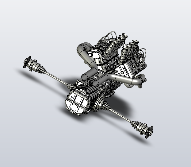 大型汽车完整发动机