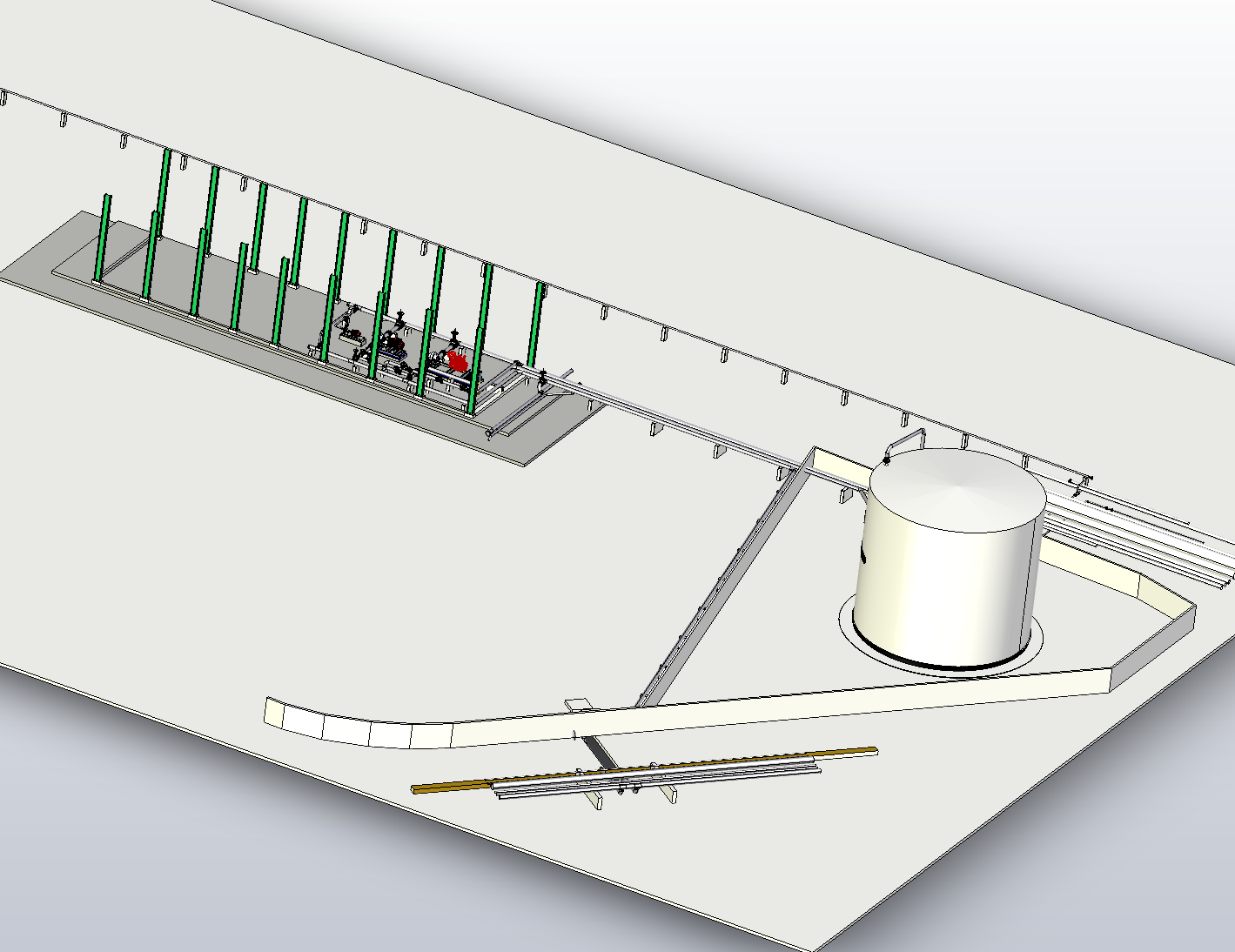 工厂消防管道结构模型
