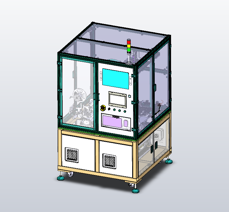 电芯顶盖贴胶设备，双层离型膜后撤式飞达