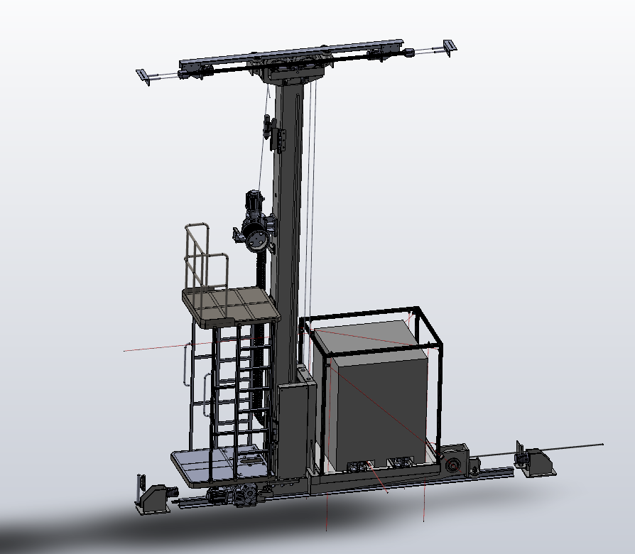 一套详细的单立柱堆垛机