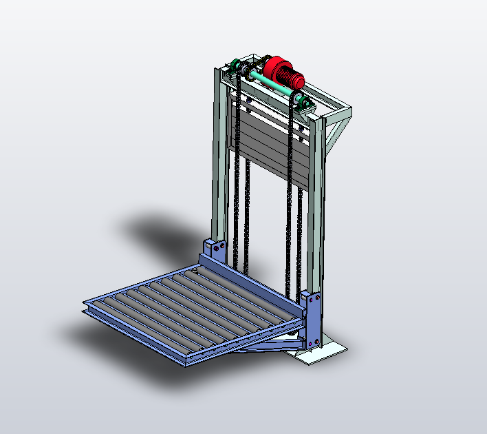 链式提升机 sw+cad